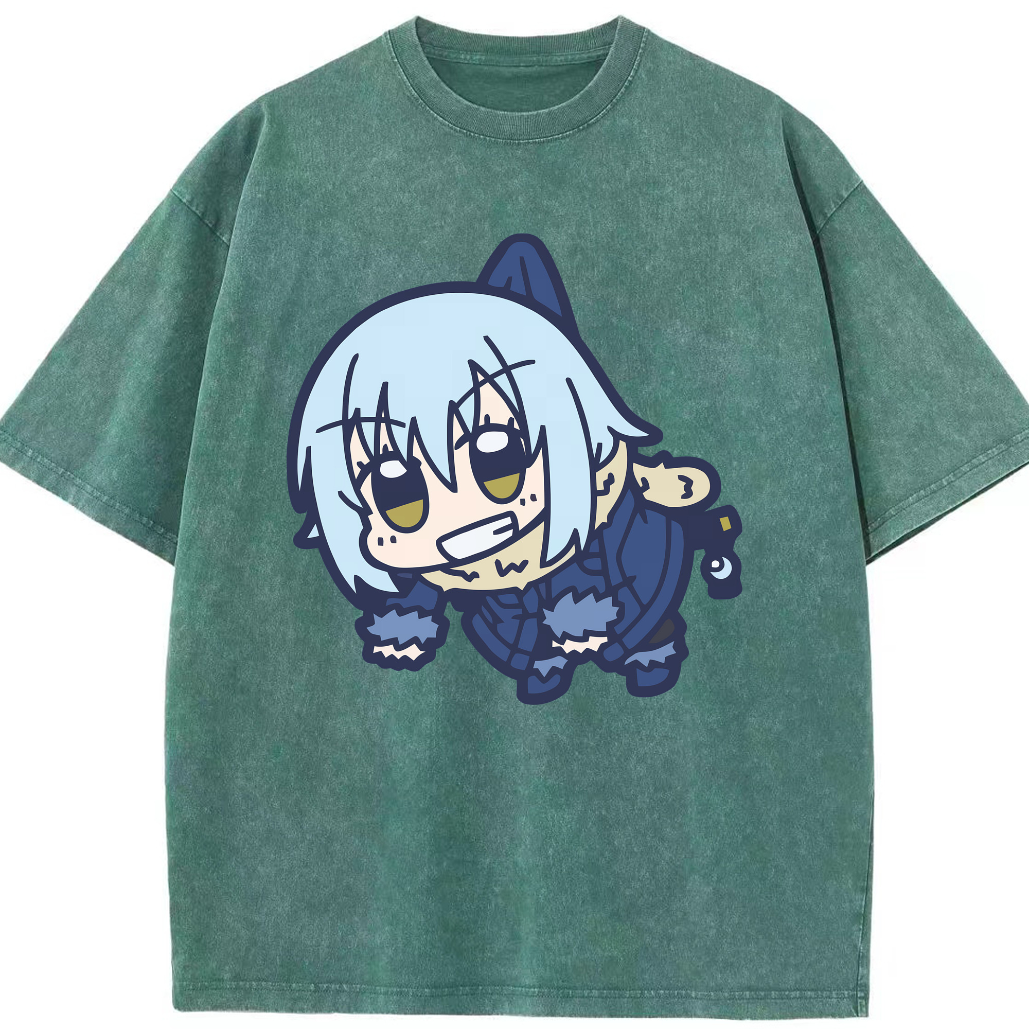 （画像用） 転スラ Regarding Reincarnated to Slime 綿100% ヴィンテージ風 半袖Tシャツ（フロントプリント）